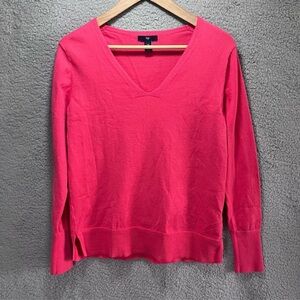 Gap Sweater Women Medium Coral Pullover Long Sleeve